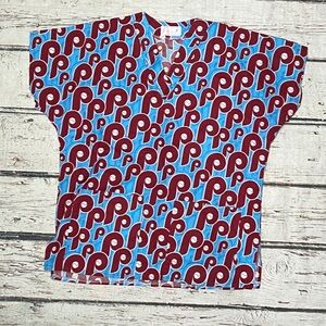 Philadelphia Phillies Hospital Scrubs MLB Baseball Womens Nurse Tshirt
